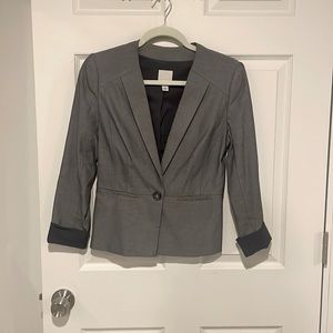 Halogen Tailored Grey Blazer | Career Work Jacket | Size 2